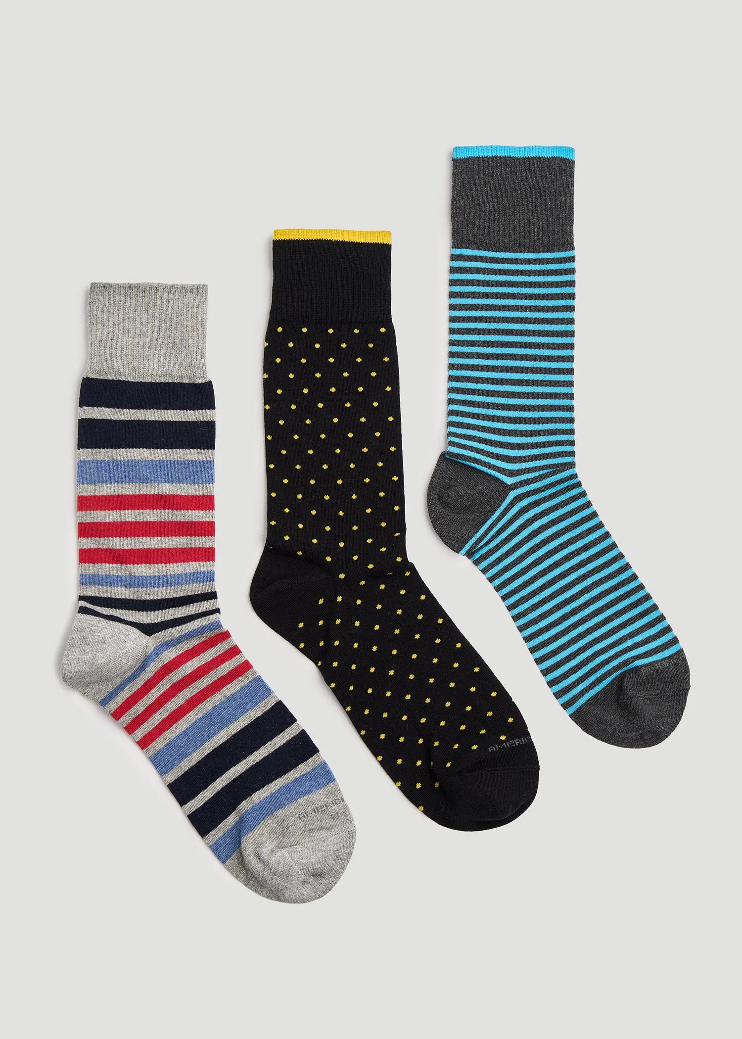 Men's Dress Socks Size 14 to 17 | Pack A (3-Pack)