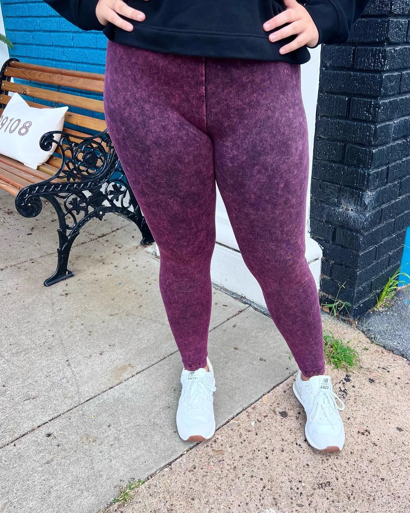 Mineral Washed Yoga Leggings