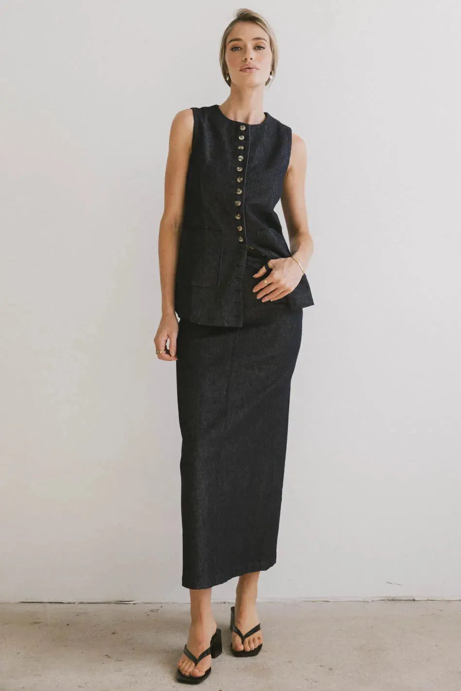 Miriam Denim Maxi Skirt