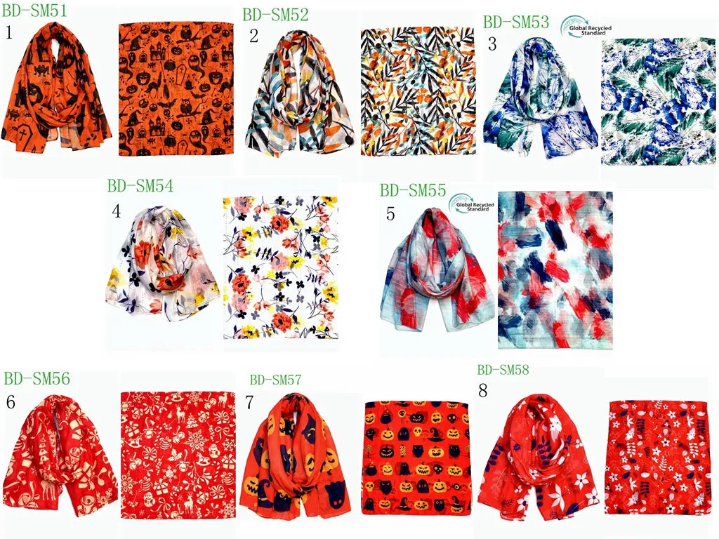 MYP046  Halloween fashion printed scarf