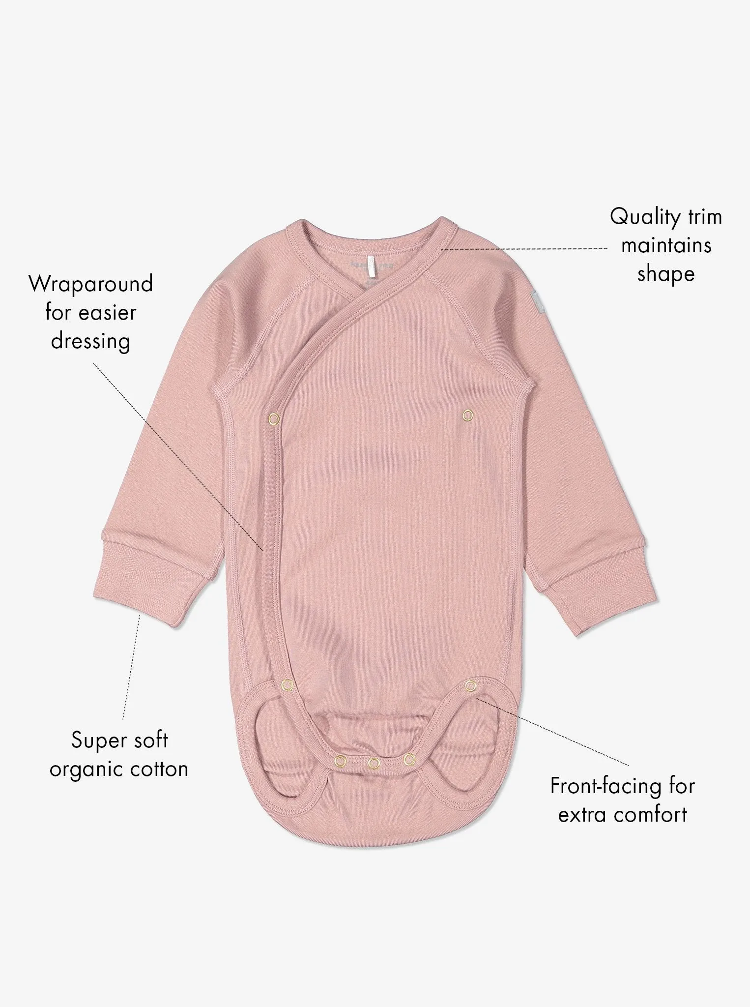 Newborn Organic Cotton Wraparound Babygrow