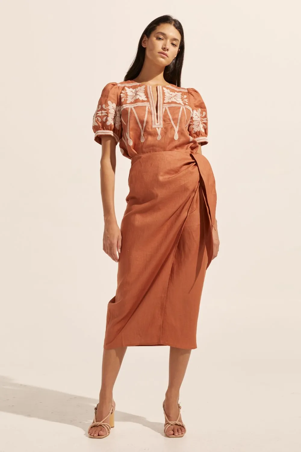 Overflow Skirt in Ginger