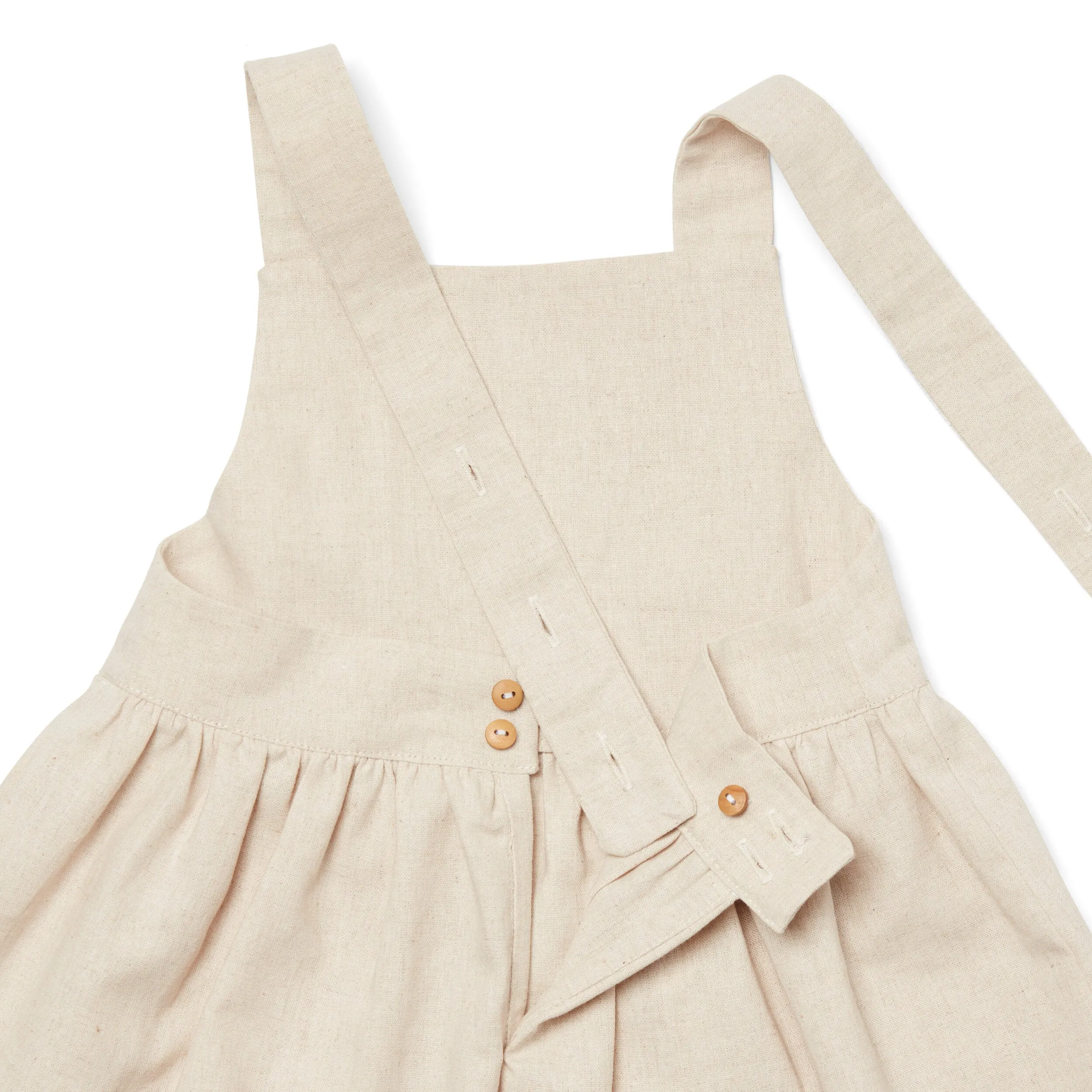 Pinafore Dress - Natural  * Pre-order