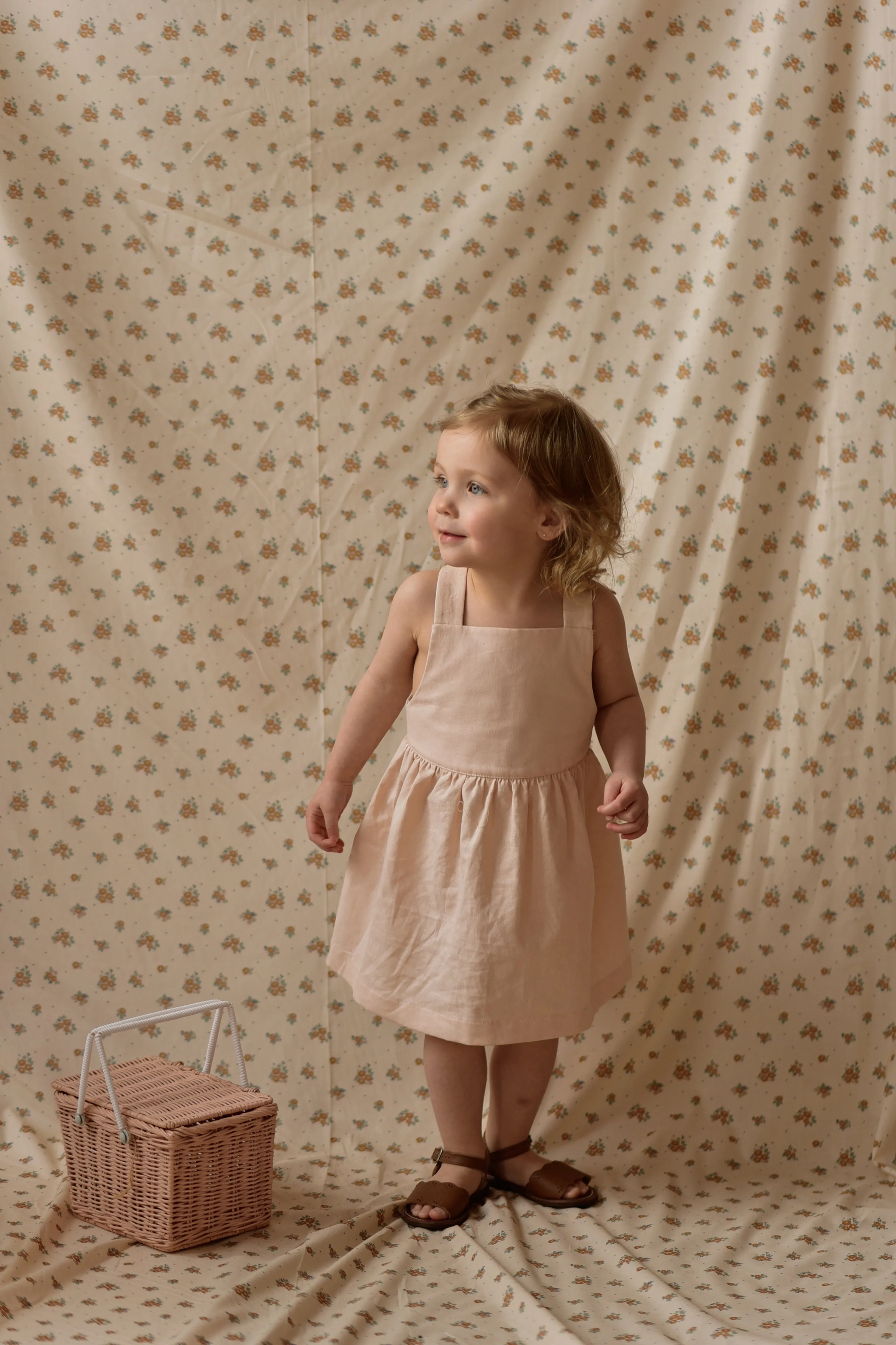 Pinafore Dress - Peach