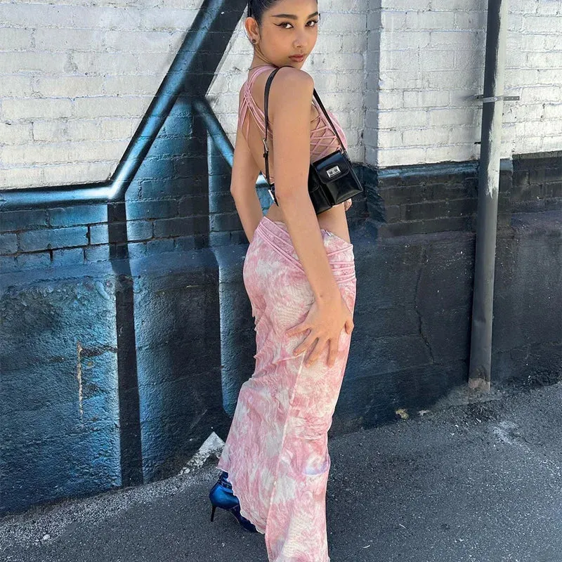 Printed Maxi Dress Set