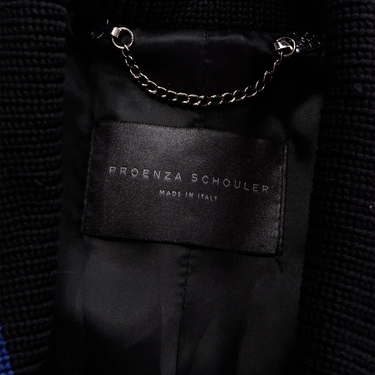 Proenza Schouler Navy Blue 2 Pc Pleated Skirt & Ribbed Jacket Suit