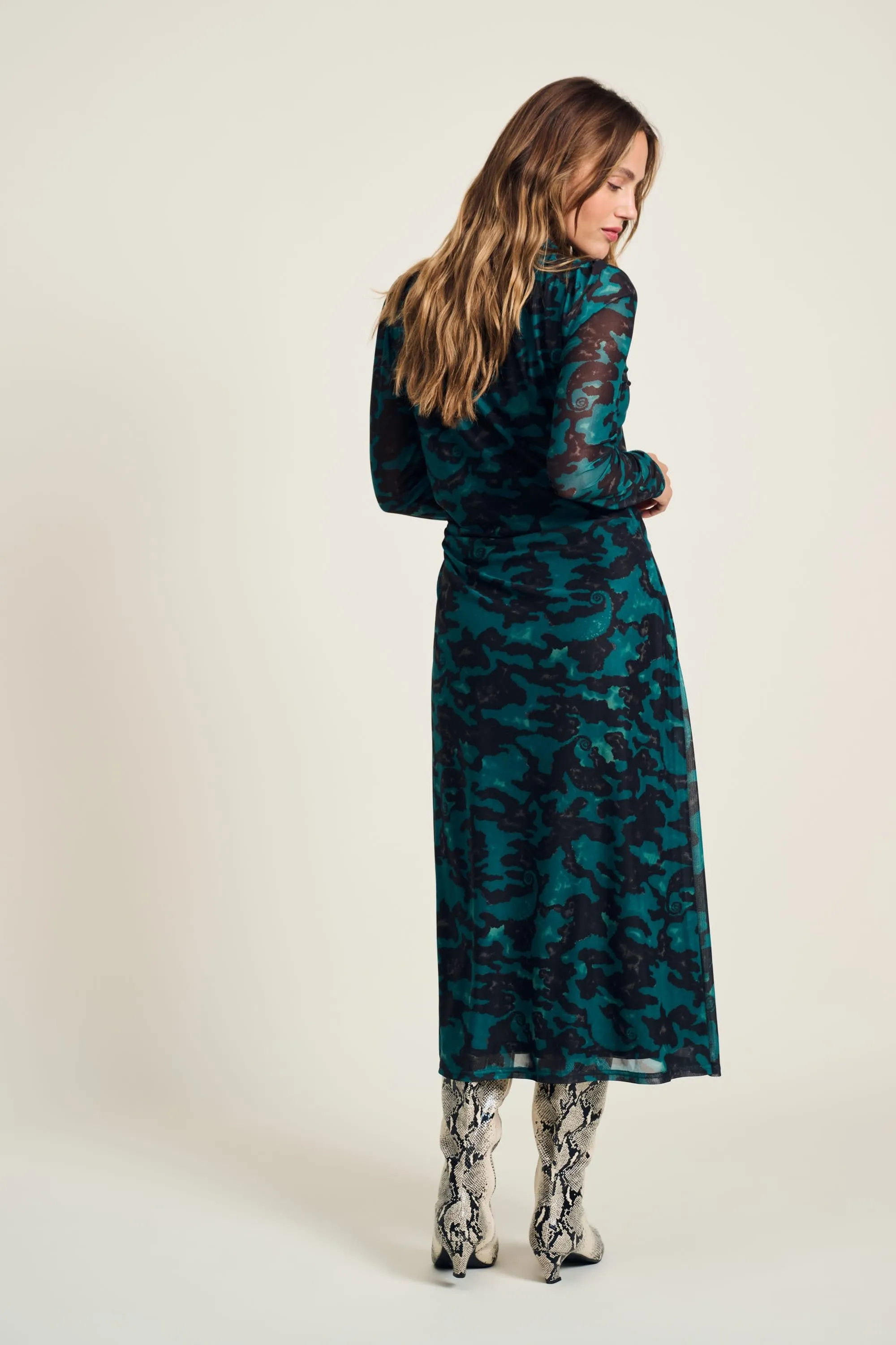 ROBE - Camo Teal Green Mesh