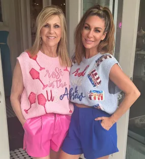 'Rose’ in the USA' Queen of Sparkles Vest