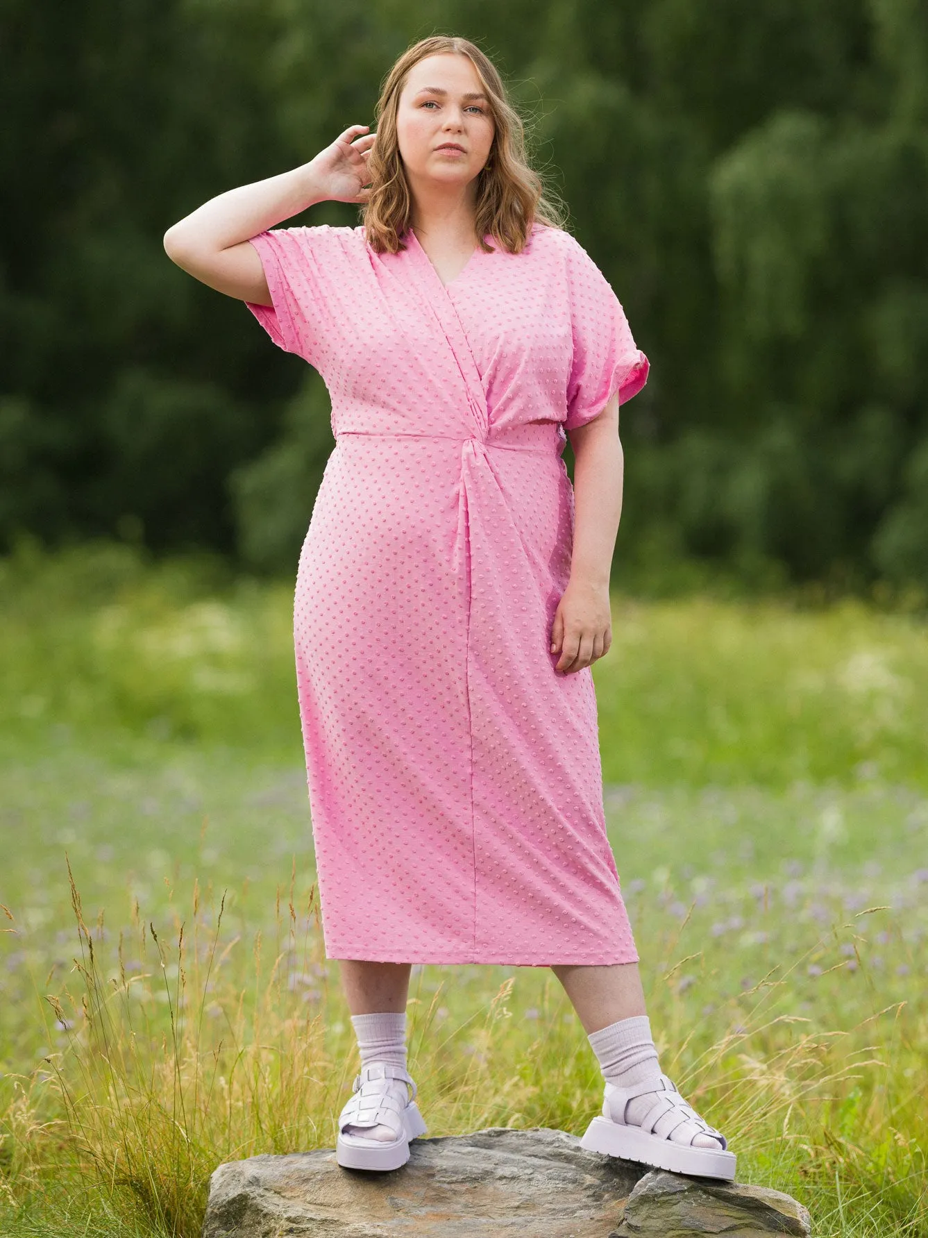 Salome Dress Pink Dot