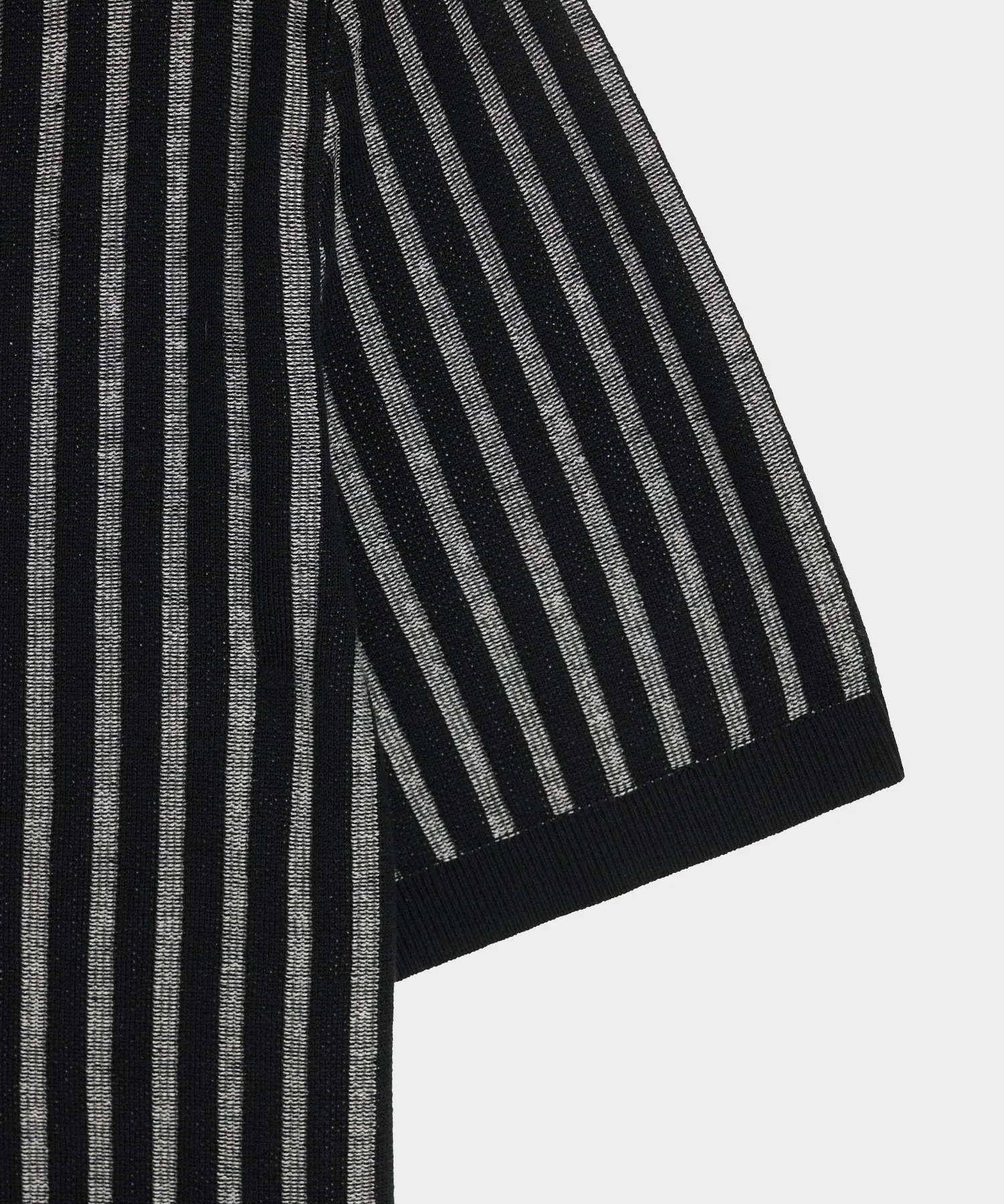 Silk-Cotton Striped Bungalow Sweater Polo