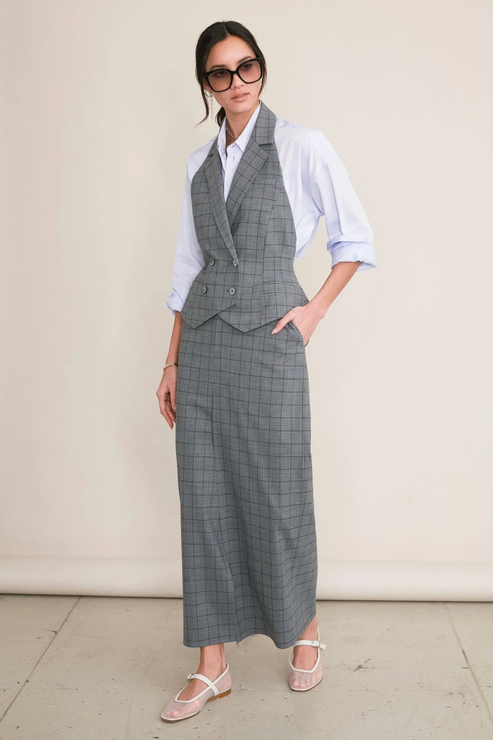 Suiting Low Rise Maxi Skirt