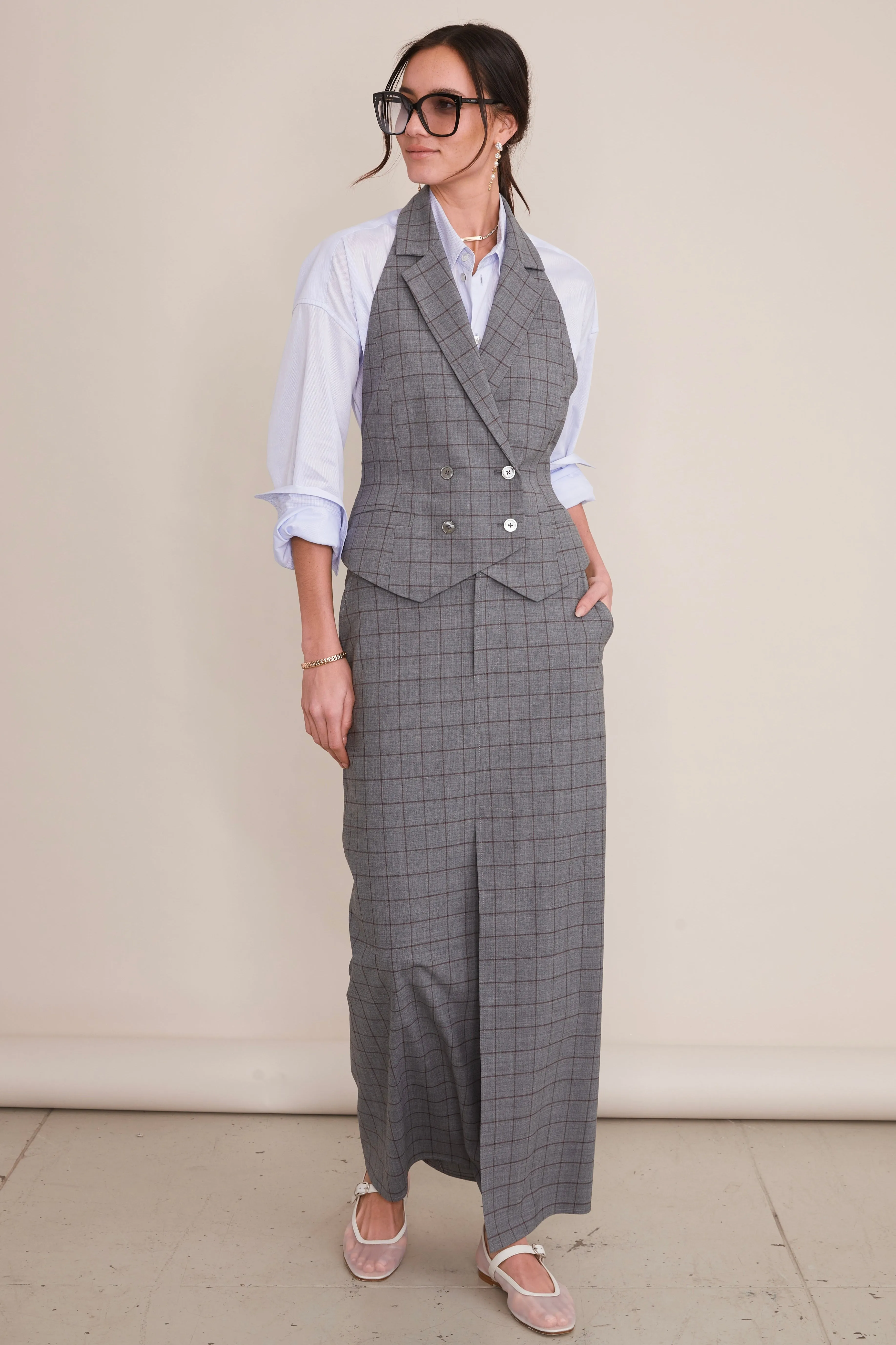 Suiting Low Rise Maxi Skirt