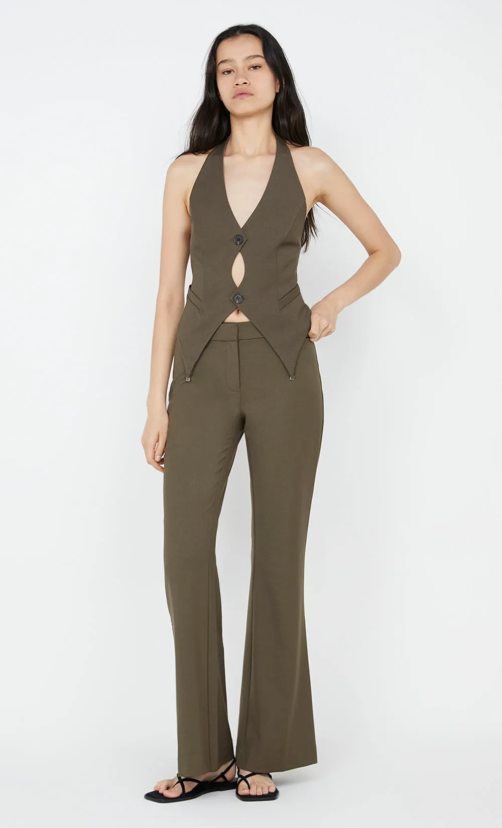 TERI VEST - OLIVE