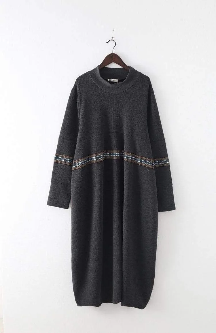Turtleneck Maxi Sweater Dress