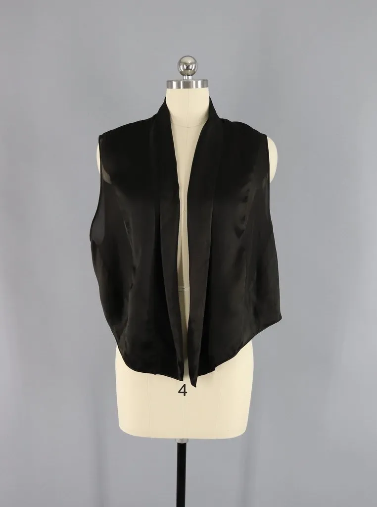Vintage 1920s-1930s Silk Dress with Matching Vest