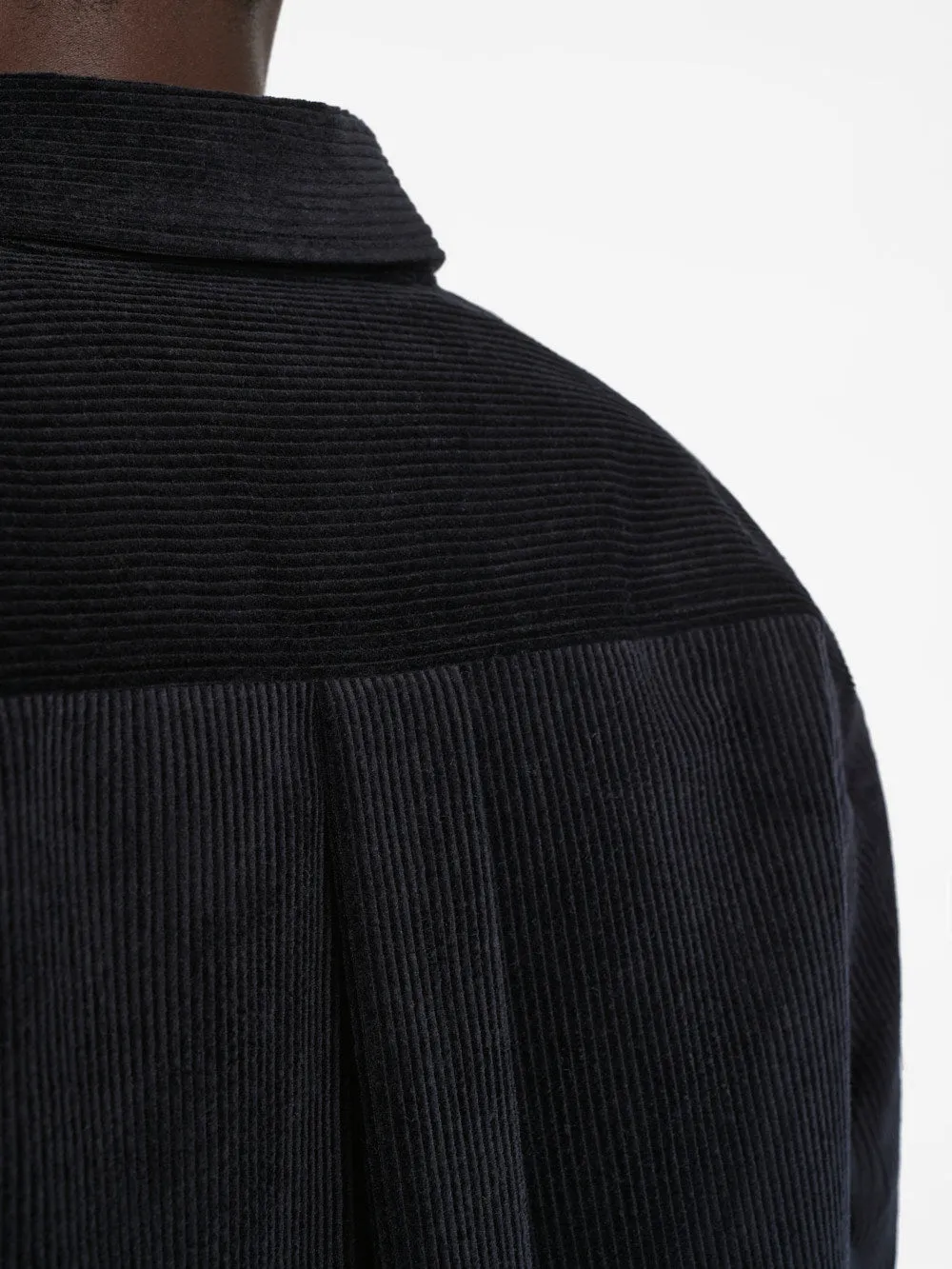 Wide Wale Corduroy Overshirt -- Noir