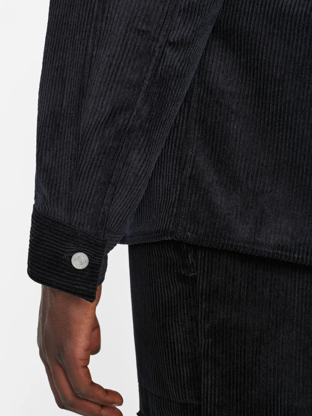 Wide Wale Corduroy Overshirt -- Noir