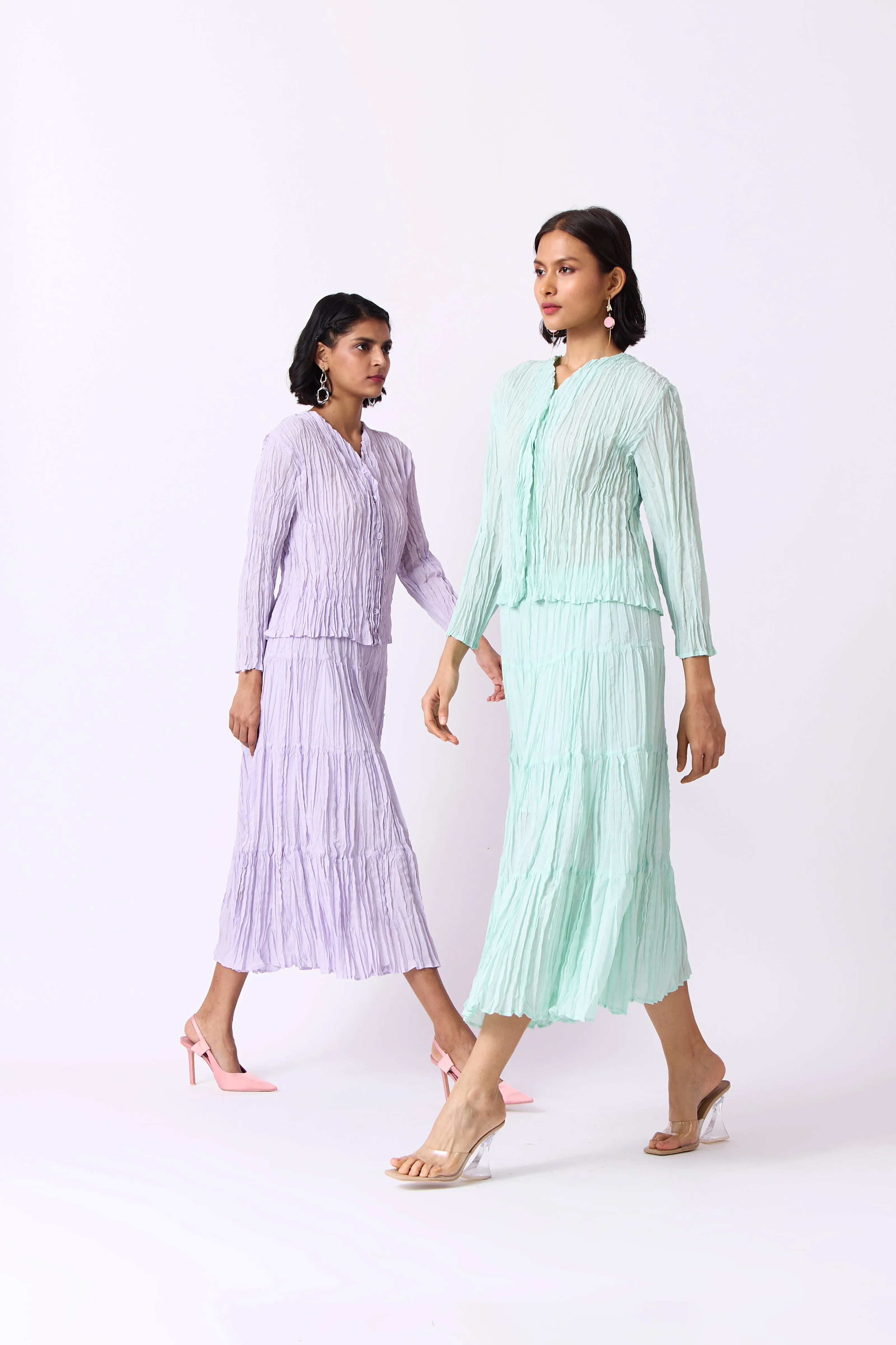 Willa Crushed Cotton Set - Lilac
