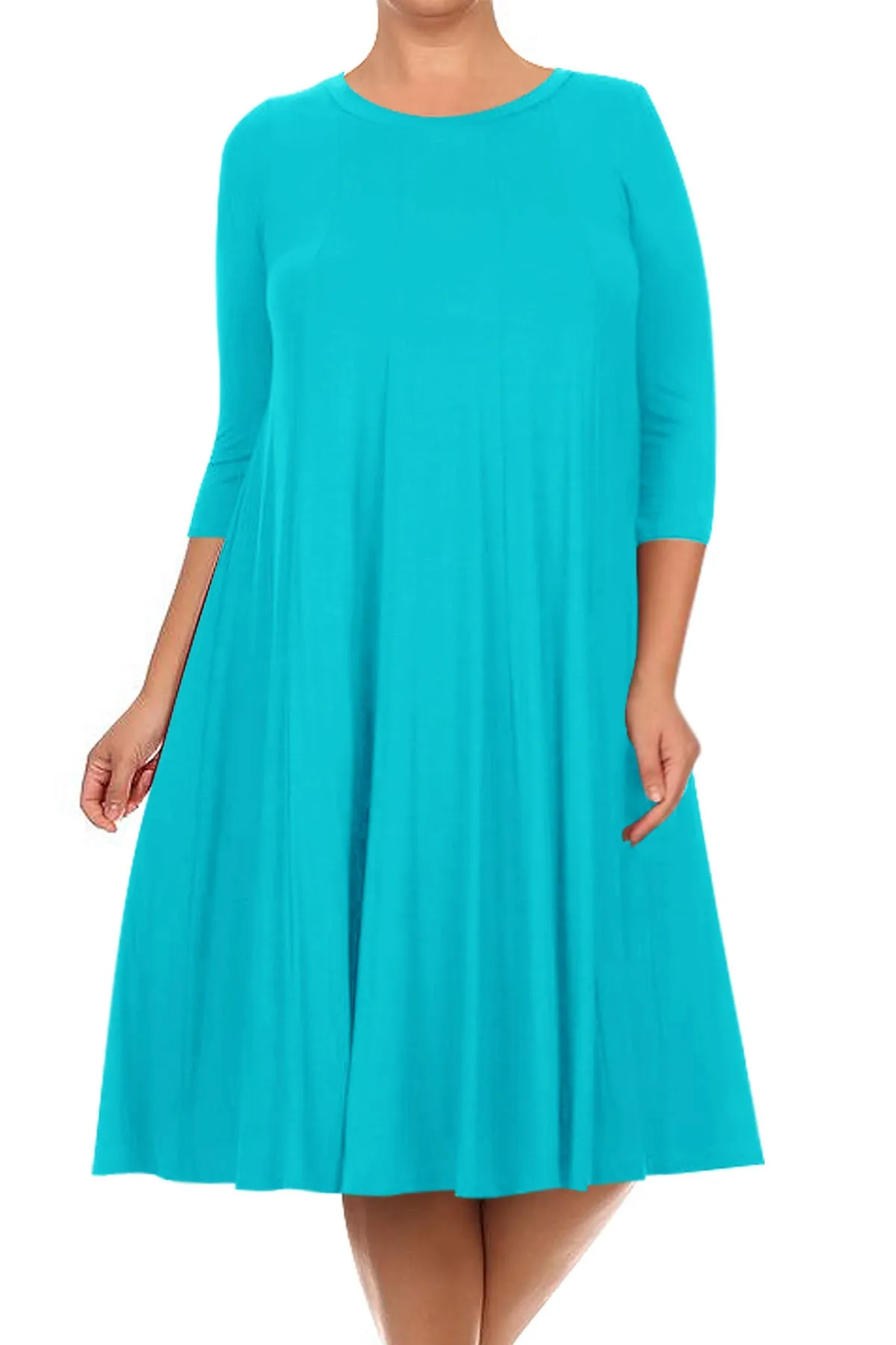 Women's Plus Size Casual  A-Line Pleated Maternity Dress