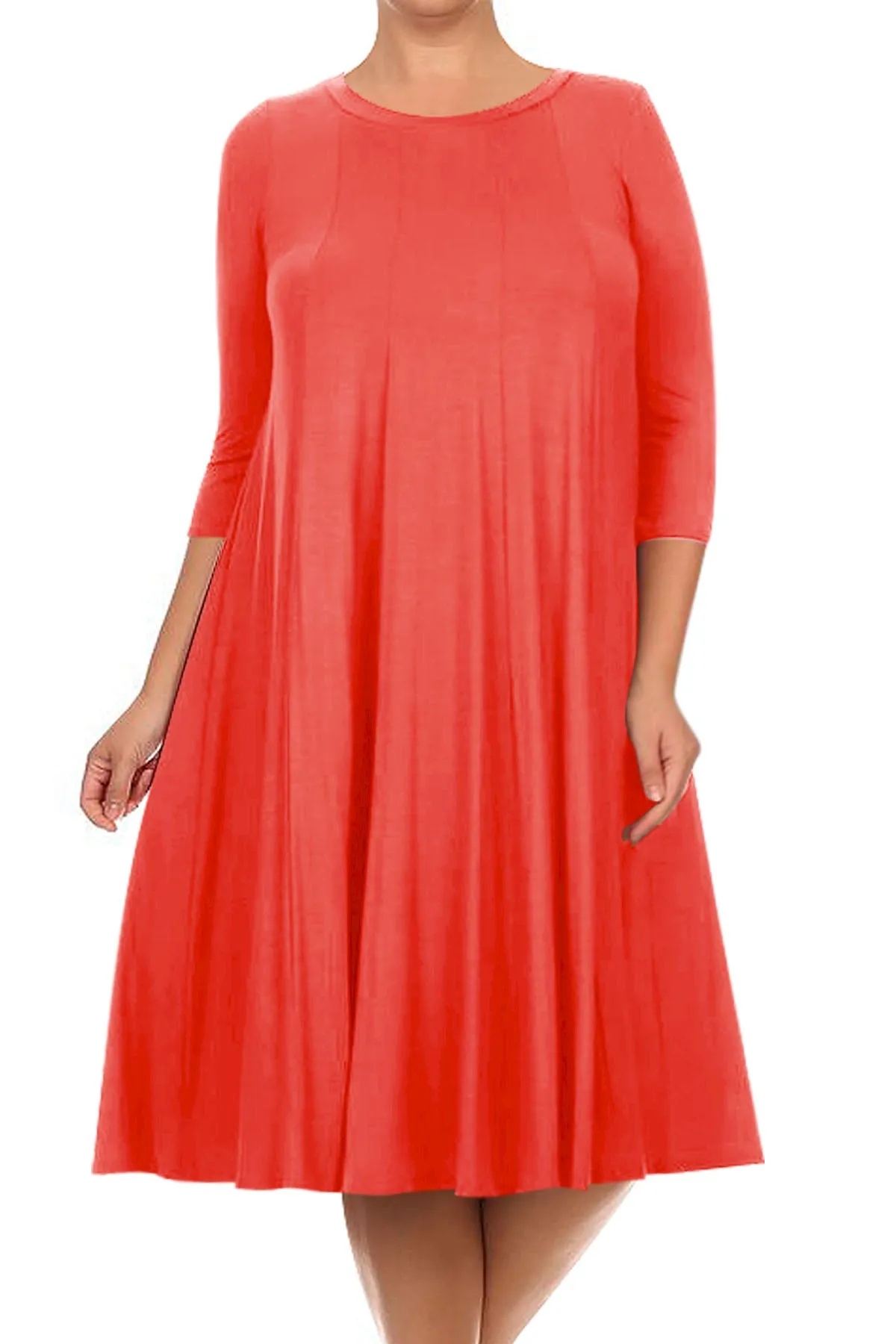 Women's Plus Size Casual  A-Line Pleated Maternity Dress