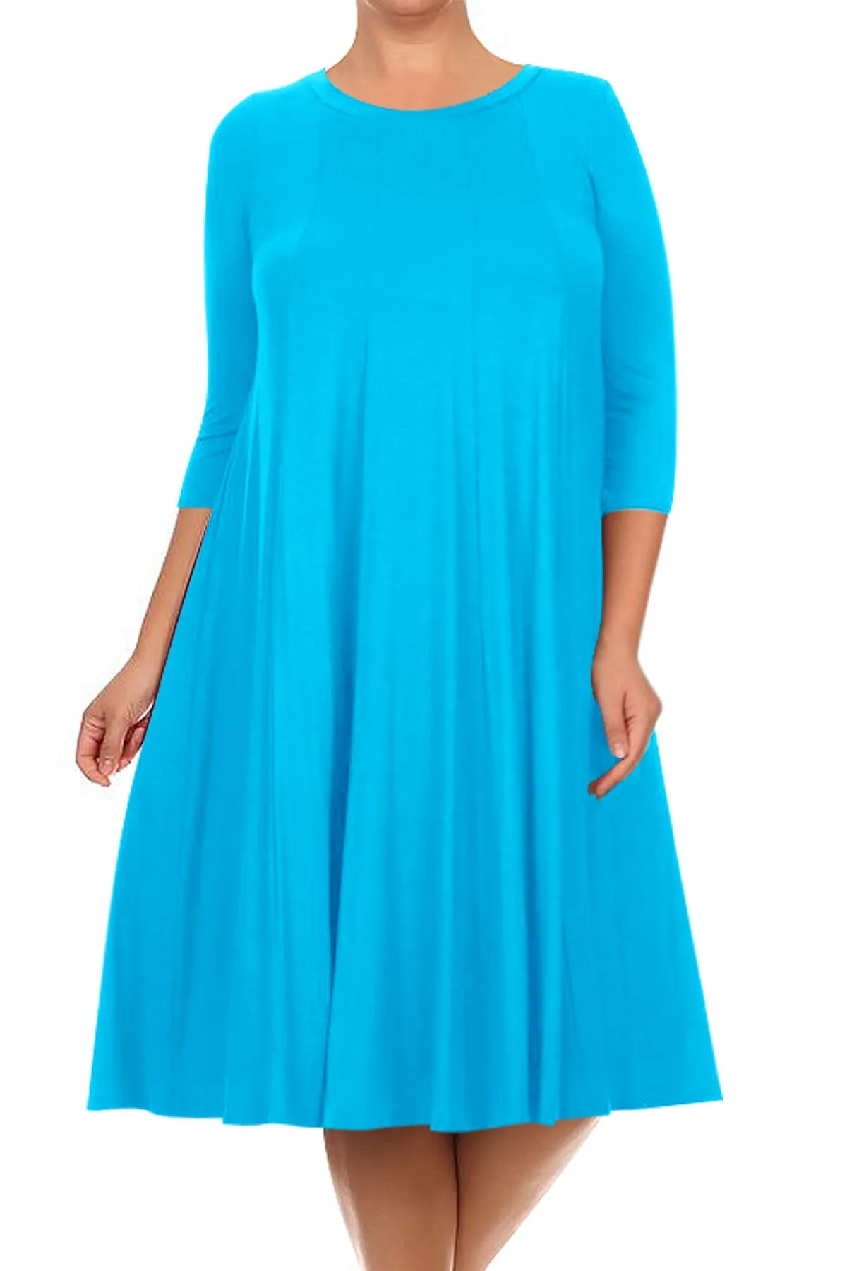 Women's Plus Size Casual  A-Line Pleated Maternity Dress