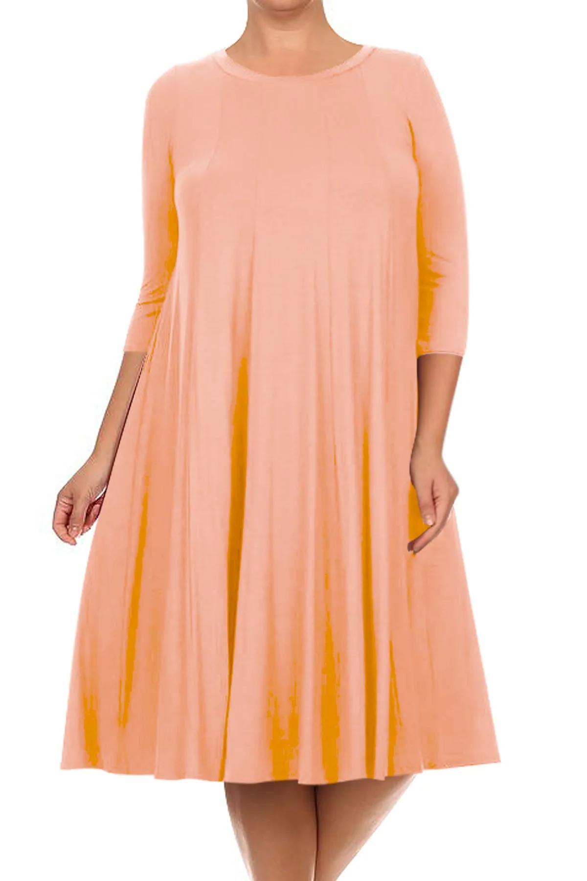 Women's Plus Size Casual  A-Line Pleated Maternity Dress