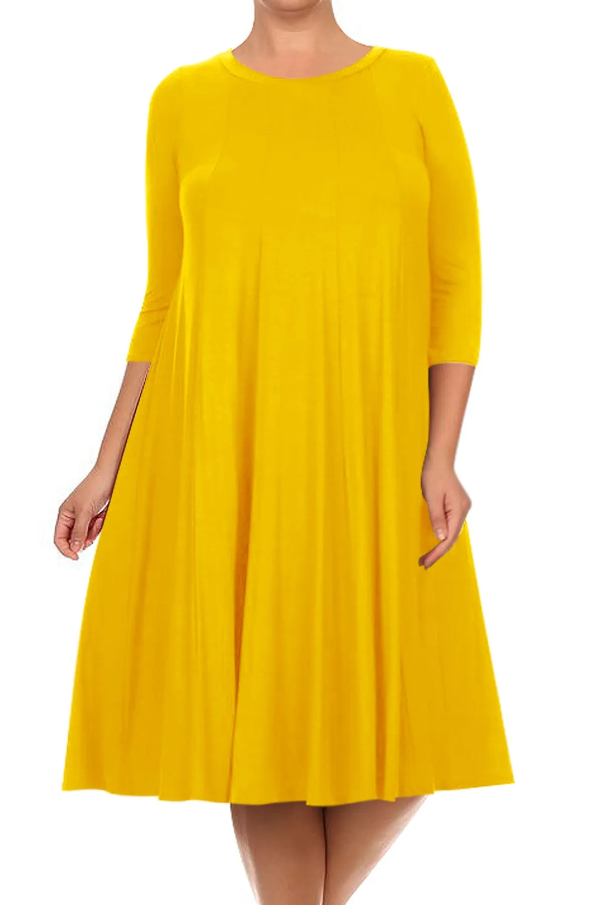 Women's Plus Size Casual  A-Line Pleated Maternity Dress